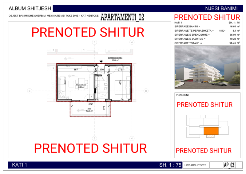 Nowe mieszkanie w Sarandzie AP04P5 74m2 Nr.Ref:RP056